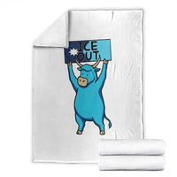 Funny Minnesota Folklore Babe The Blue Ox Throw Blanket Ice Out