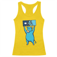 Funny Minnesota Folklore Babe The Blue Ox Racerback Tank Top Ice Out