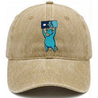 Funny Minnesota Folklore Babe The Blue Ox Washed Cotton Baseball Cap Ice Out