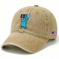 Funny Minnesota Folklore Babe The Blue Ox Washed Cotton Baseball Cap Ice Out