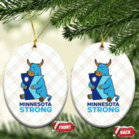Minnesota Strong Ceramic Ornament Blue Ox Midwest Folklore Heritage