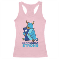 Minnesota Strong Racerback Tank Top Blue Ox Midwest Folklore Heritage