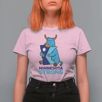Minnesota Strong T Shirt For Women Blue Ox Midwest Folklore Heritage