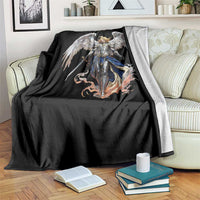 Archangel Saint Michael Warrior Throw Blanket Catholic Protection Gift