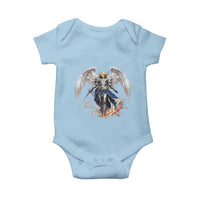 Archangel Saint Michael Warrior Baby Onesie Catholic Protection Gift