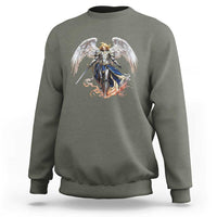 Archangel Saint Michael Warrior Sweatshirt Catholic Protection Gift