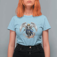 Archangel Saint Michael Warrior T Shirt For Women Catholic Protection Gift