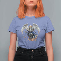 Archangel Saint Michael Warrior T Shirt For Women Catholic Protection Gift