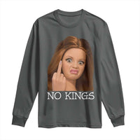 No Kings Long Sleeve Shirt Funny Disgusted Doll Face Meme