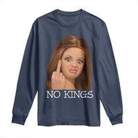 No Kings Long Sleeve Shirt Funny Disgusted Doll Face Meme
