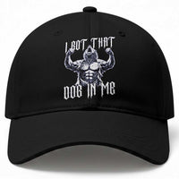 Funny Alpha Wolf Meme Baseball Cap I Got That Dog In Me