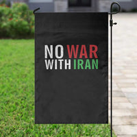 No War With Iran Garden Flag Anti War Protest Apparel Gift