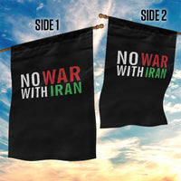 No War With Iran Garden Flag Anti War Protest Apparel Gift