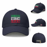 No War With Iran Baseball Cap Solidarity With Iranian People Peace