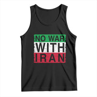No War With Iran Tank Top Solidarity With Iranian People Peace