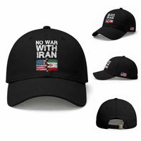 No War With Iran Baseball Cap Support Iranian People Peace