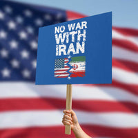 No War With Iran Protest Sign Support Iranian People Peace
