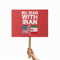 No War With Iran Protest Sign Support Iranian People Peace