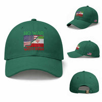 No War With Iran Baseball Cap Middle East Freedom