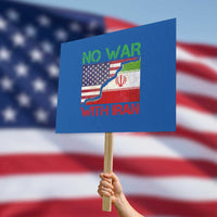 No War With Iran Protest Sign Middle East Freedom