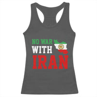 No War With Iran Racerback Tank Top Iran Freedom Protest