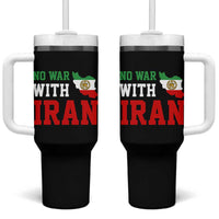 No War With Iran Tumbler With Handle Iran Freedom Protest