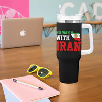No War With Iran Tumbler With Handle Iran Freedom Protest