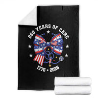 Nurse 250 Years Of Care Throw Blanket Patriotic American Nurse Gift