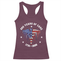 Patriotic Nurse 250 Years Of Care Racerback Tank Top Healthcare Worker Gift