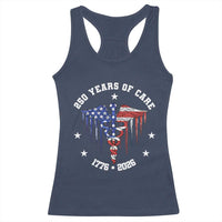 Patriotic Nurse 250 Years Of Care Racerback Tank Top Healthcare Worker Gift