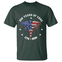 Patriotic Nurse 250 Years Of Care T Shirt Healthcare Worker Gift