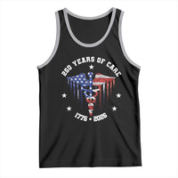 Patriotic Nurse 250 Years Of Care Tank Top Healthcare Worker Gift