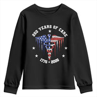 Patriotic Nurse 250 Years Of Care Youth Sweatshirt Healthcare Worker Gift