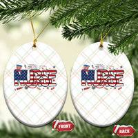 USA 250 Proud American Nurse Ceramic Ornament Patriotic Healthcare Hero