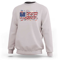 USA 250 Proud American Nurse Sweatshirt Patriotic Healthcare Hero
