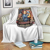 Patriotic Rosie Nurse Feminist Pride Throw Blanket 250 Years Of Nursing