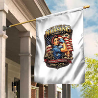 Patriotic Rosie Nurse Feminist Pride Garden Flag 250 Years Of Nursing