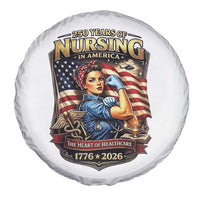 Patriotic Rosie Nurse Feminist Pride Spare Tire Cover 250 Years Of Nursing
