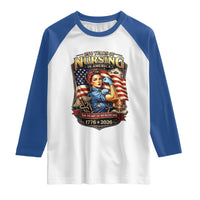 Patriotic Rosie Nurse Feminist Pride Raglan Shirt 250 Years Of Nursing