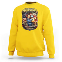 Patriotic Rosie Nurse Feminist Pride Sweatshirt 250 Years Of Nursing
