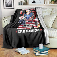 Bald Eagle Nurse 250 Years Of Freedom Throw Blanket Patriotic American Nurse Gift