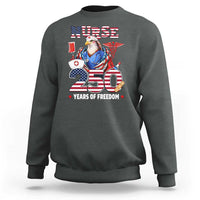Bald Eagle Nurse 250 Years Of Freedom Sweatshirt Patriotic American Nurse Gift
