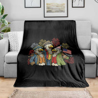Funny Founding Fathers Eagle Throw Blanket 250th Anniversary America Patriotic Gift