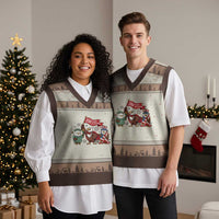 Cute Patriotic Eagle 250 Years Of Freedom V-Neck Knit Sweater Vest American Pride Gift