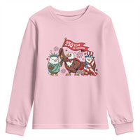 Cute Patriotic Eagle 250 Years Of Freedom Youth Sweatshirt American Pride Gift