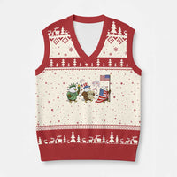 Adorable Patriotic Eagle 250 Years Of Freedom V-Neck Knit Sweater Vest USA Anniversary Gift