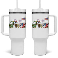 Adorable Patriotic Eagle 250 Years Of Freedom Tumbler With Handle USA Anniversary Gift