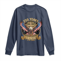 Faith And Freedom 250 Years Long Sleeve Shirt Patriotic Eagle Cross Gift
