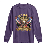 Faith And Freedom 250 Years Long Sleeve Shirt Patriotic Eagle Cross Gift