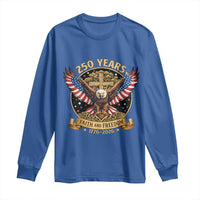 Faith And Freedom 250 Years Long Sleeve Shirt Patriotic Eagle Cross Gift